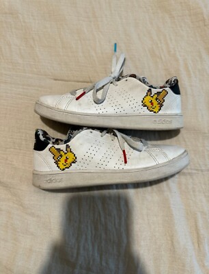 Adidas x Pokemon Kids Pikachu Advantage Sneakers No Box