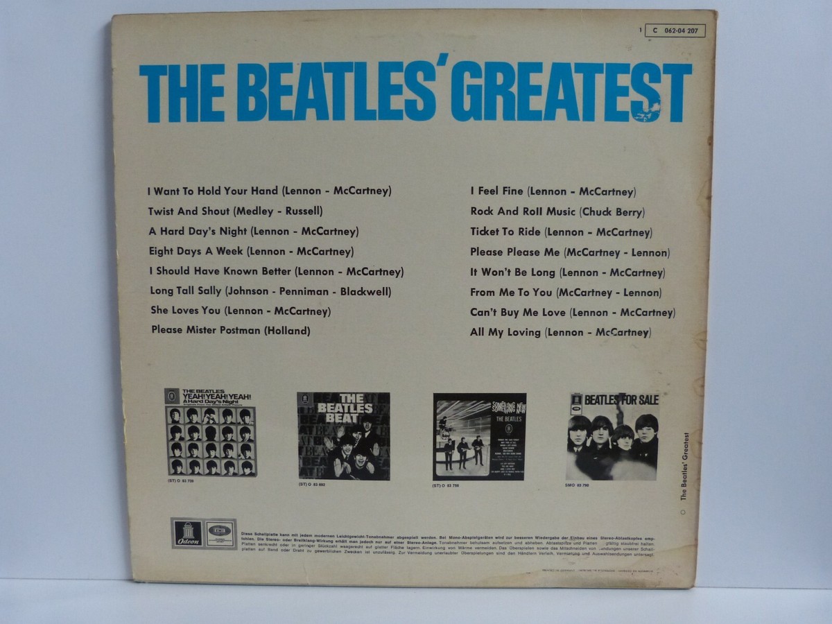 The Beatles - LP – Greatest / Odeon 1C 062-04 207 | eBay