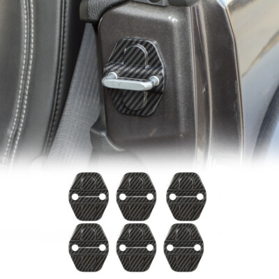 6PCS Car Door Lock Protector Cover Trim Buckle Decor For Jeep Wrangler JL 2018+