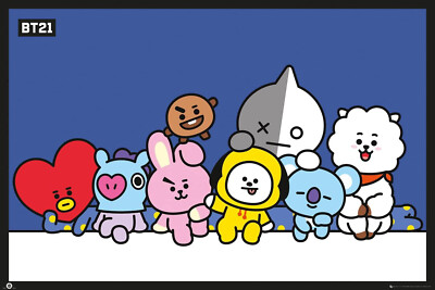BT21 Group Blue Maxi Poster 61x91,5cm / 24x36'' 170g/m² - GB Eye