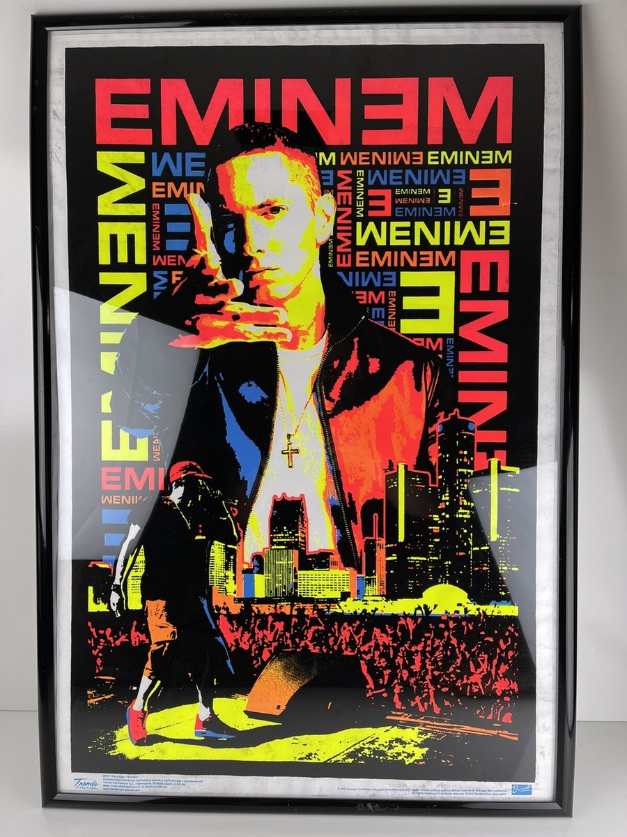 RARE Eminem Blacklight Poster 2013 Bravado Poster Shipped Rolled