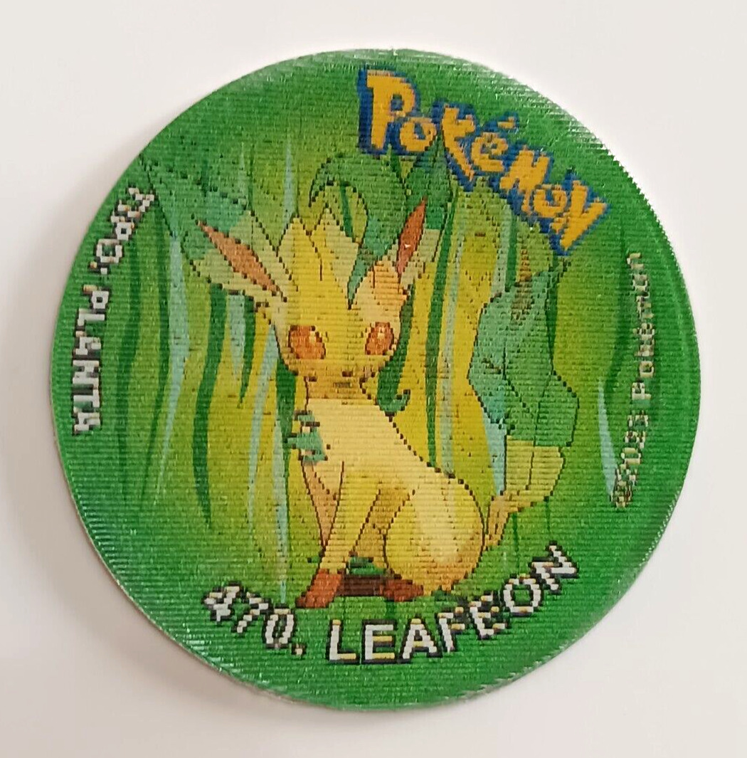 TAZO POKEMON DKV 3D #470 LEAFEON 2020 Sinnoh PERU Pogs Lenticular