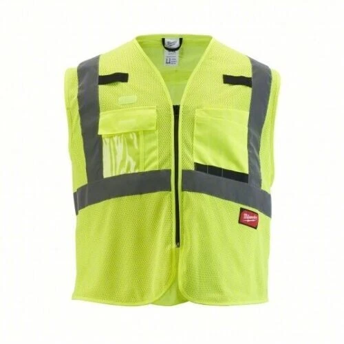 Milwaukee Tool Safety Vest Class 2 High Visibility Yellow Mesh Safety Vest New - product listing photo