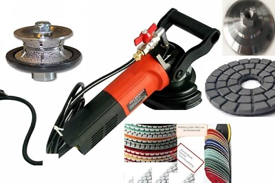 granite marnle kitchen countertop V25 router bit stone wet polisher combo kit