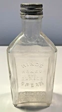 1930's Hinds Honey And Almond Cream Bloomfield NJ Clear Glass Antique Bottle