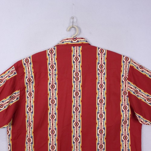 Vintage Wrangler Shirt Aztec Style Southwestern 90s Mens 2XT Tall Button Up - 第 7/11 張圖片