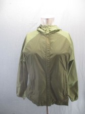 NIKE Size XS 0-2 Womens Olive Full Zip Stand Collar Pocket Windbreaker 227