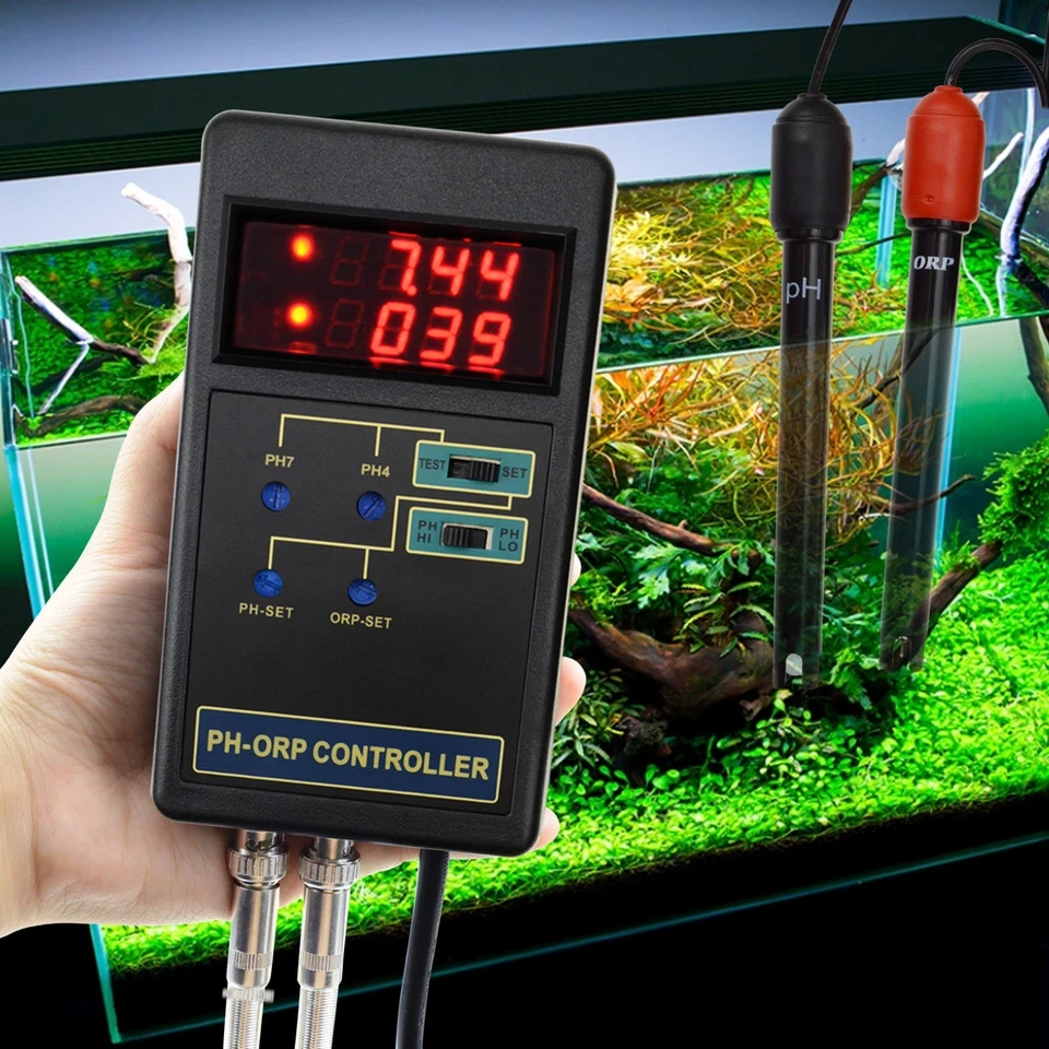 pH & ORP Redox Controller Water Quality Meter Tester Aquarium Hydroponics Tank - Image 2 of 4