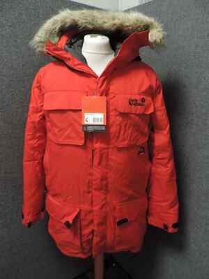 Wolfskin Polar Ice Parka Jacke Herren Red Fire UK M UVP 400£ LN044 AA 03