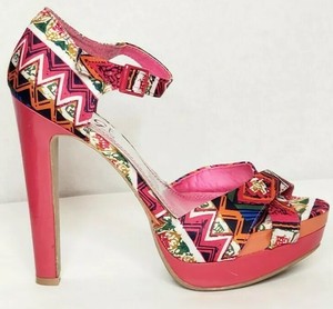 pink multicolor heels