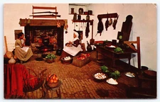 VINTAGE OLD POSTCARD PHOTO IMAGE THOMAS JEFFERSON HOME KITCHEN FOOD WOMEN USA