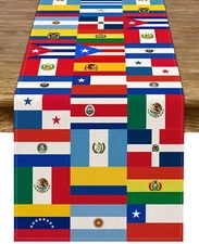 Hispanic Heritage Month Table Runner Spanish Classroom 21 Countries Flags Par...