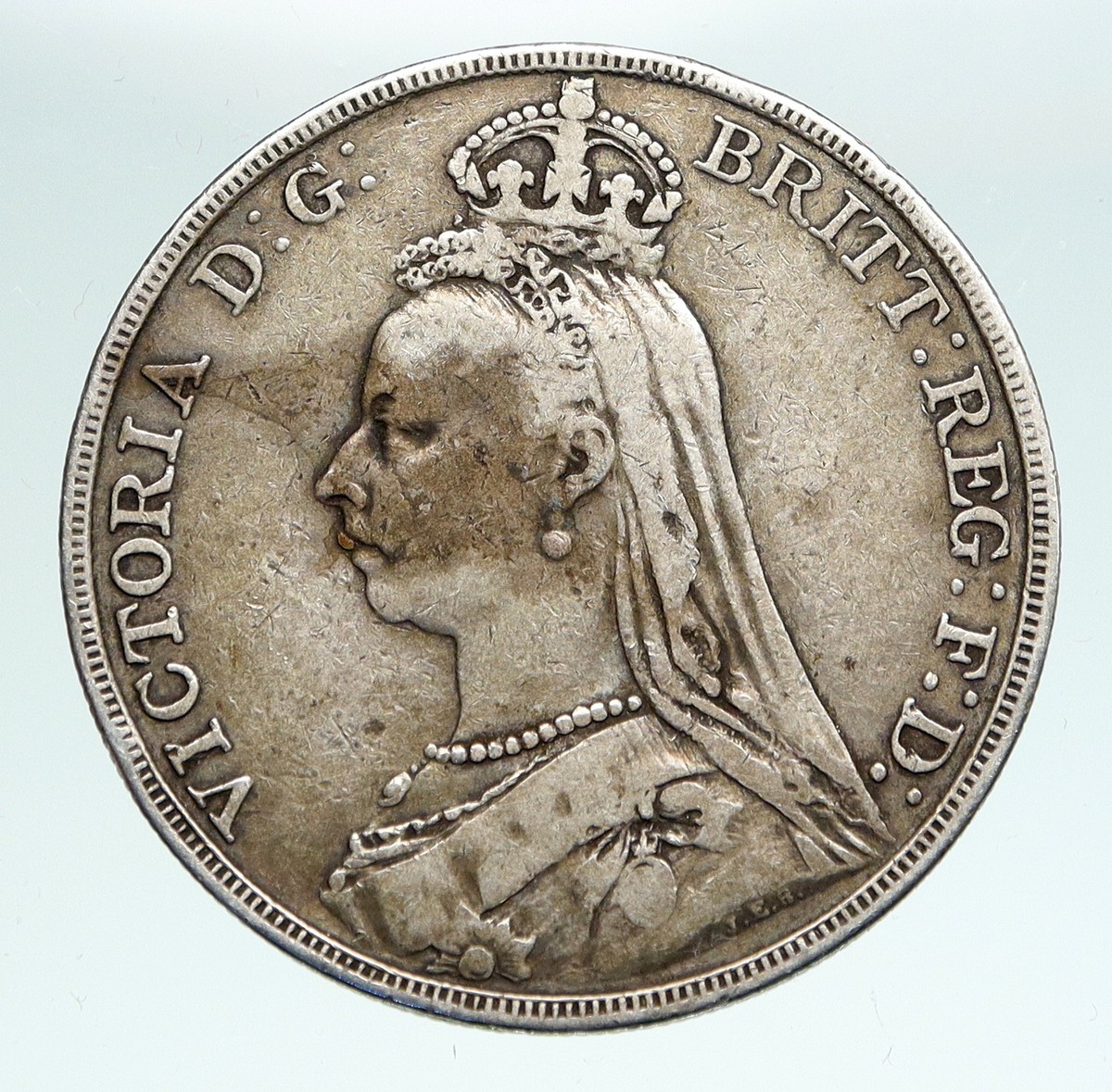 【coins victoria】 1889 GREAT BRITAIN UK Queen Victoria SAINT GEORGE Horse Silver