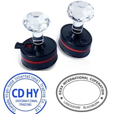 Oval Round Custom Business Name Address Seals Company Self inking Rubber Stamps