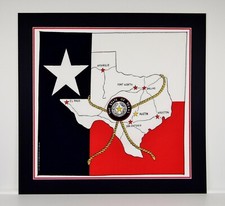 Large Texas Flag State Shaped Map Scarf / Home Décor / Wall Art (USA Made)