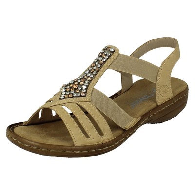 Ladies Rieker Slip On Casual Sandals, 60803
