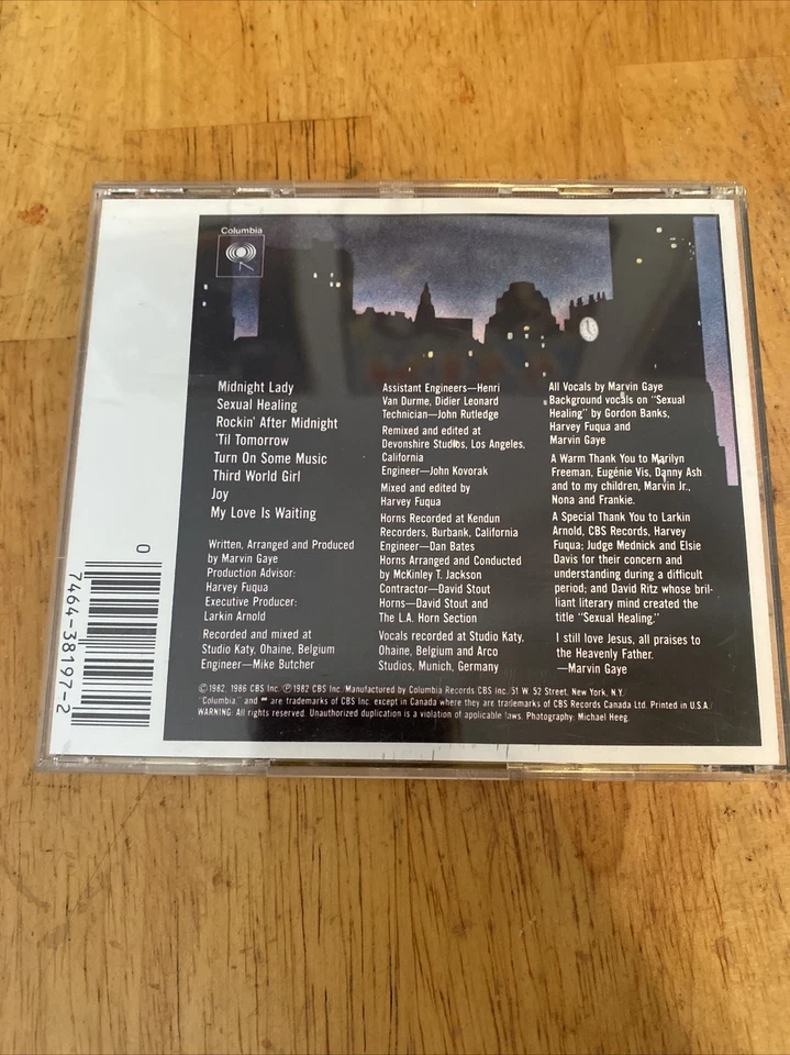 Marvin Gaye Midnight Love US CD Early Columbia Records Issue Foto 2 de 4