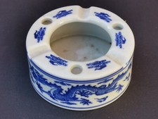 Group of Blue & White Chinese Antique Porcelain items with dragon