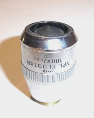 NPL Fluotar 100x/ 0,90  oo/0 DF   RMS, Ernst Leitz Wetzlar Mikroskop Objektiv