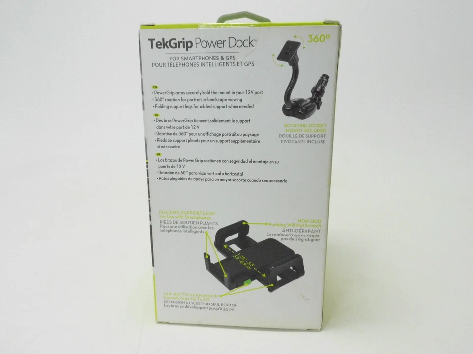 Bracketron TekGrip Dual USB Chargers Phone/GPS Mount Power Dock 360 Rotation - Image 4 of 4