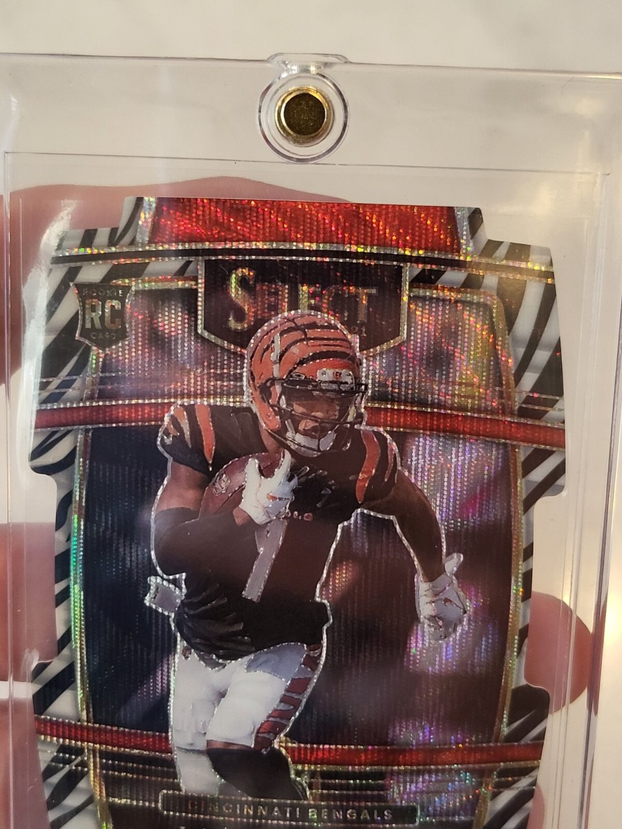 2021 JA'MARR CHASE ROOKIE SELECT ZEBRA DIE-CUT SILVER #47 RC SSP