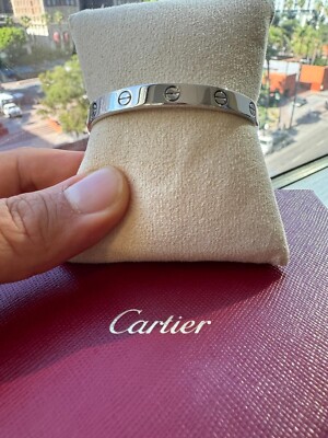 CARTIER LOVE CLASSIC BRACELET 18K WHITE GOLD SIZE 16