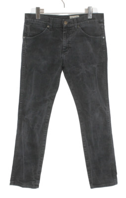 WRANGLER Vegas Jeans Herren W33/L32 Skinny Fit Reißverschluss Denim Schwarz
