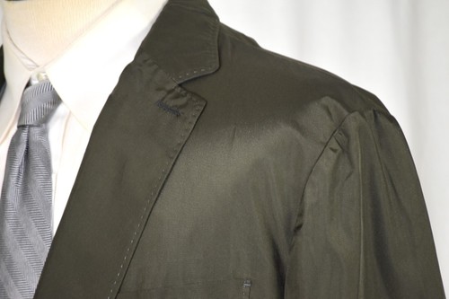 NWT $2600 BRIONI 100% Silk Grass Green Casual Patch Pocket Coat Jacket 44 R - Picture 4 of 11