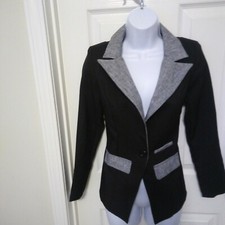 Womens Office Gray and Black Business Blazer Size Small 4