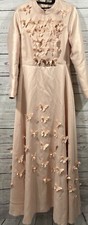 NWT Lavienza Ably Modest Evening Gown UK8 US8 IT40 S Lined Gathered Mock Neck