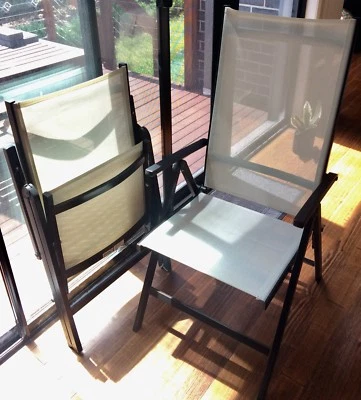 2x Ikea Ammero Reclining Outdoor Deckchair Lounging Relaxing 2x Ikea Ammero Reclining Outdoor Deckchair