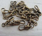 1 Vtg Swivel Clip. Dark Gold/ Bronze. Pocket Watch Chain End Clasp/ Dog Clip. — photo 6