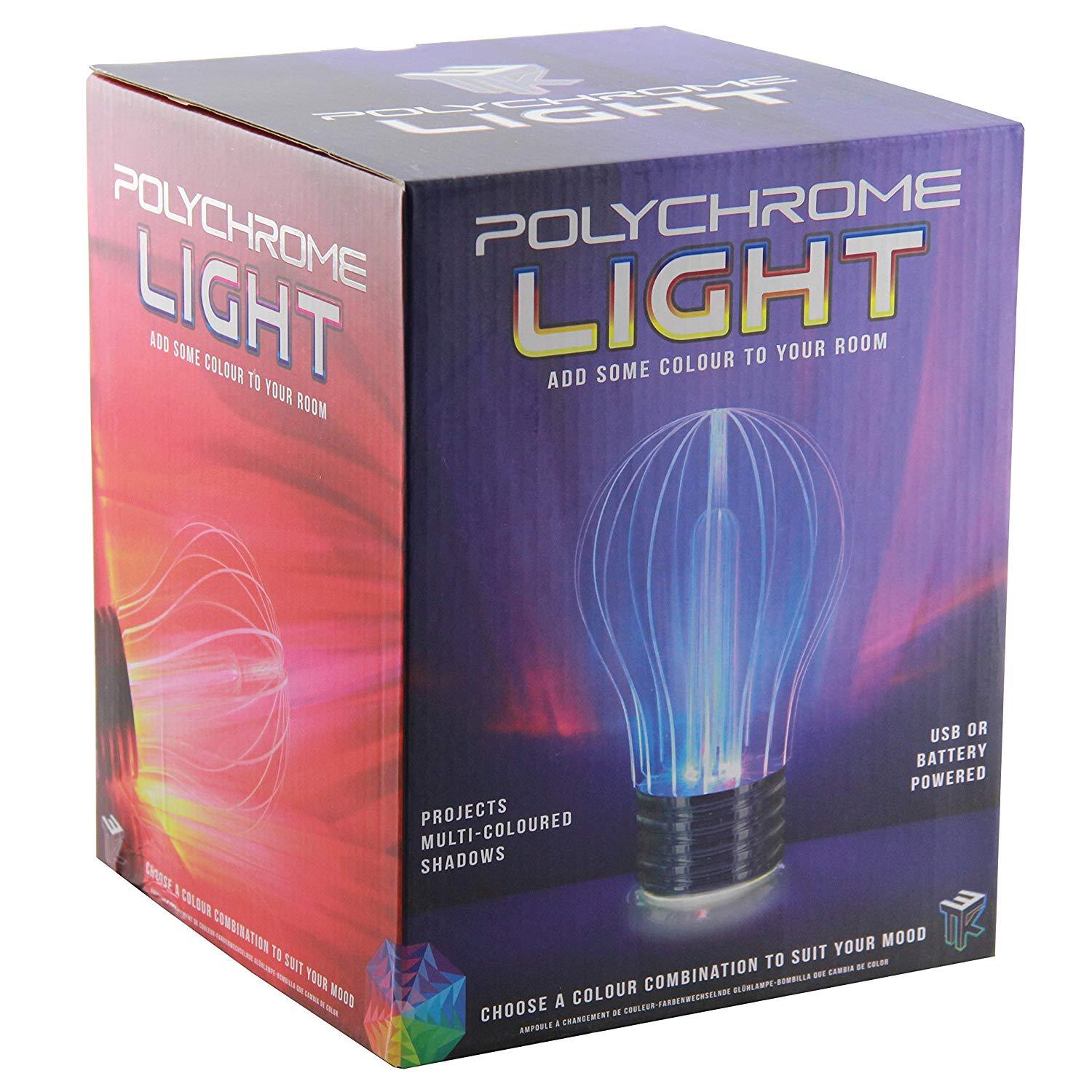 Polychrome Mood Lamp Novelty Light Bulb Shaped Fun Colour Changing Gift Paladone