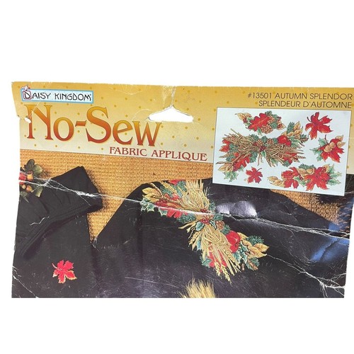 Daisy Kingdom No Sew Iron On Fabric Applique Autumn Splendor Thanksgiving Fall - Picture 2 of 7