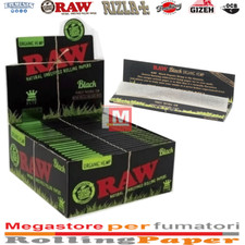 Cartine RAW Black Organic King Size Slim – 50 Libretti Rolling Papers Lunghe