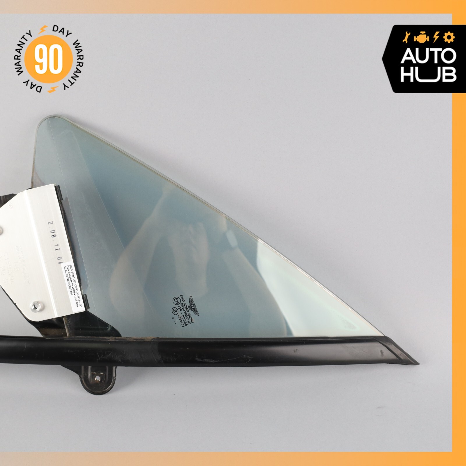 03-10 Bentley Continental GT Front Left Side Door Vent Window Glass OEM 65k
