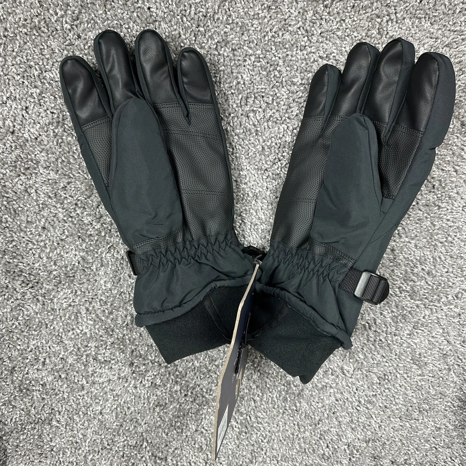 Rainforest Arctic Men's Fleece Lined Ski Gloves With Cuff Tech Touch Black S/M . Foto 3 de 4