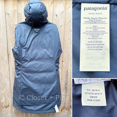 Patagonia Jackson Glacier Parka Smolder Blue Gray Size XL Hooded Down Women's - Imagen 14 de 23