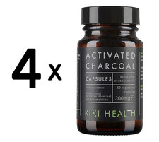 4 x KIKI Health Activated Charcoal, 300mg - 50 vcaps (216,61 EUR/kg)