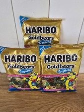 Lote de tres bolsas de 8 oz Haribo TROPICAL Gold Bears