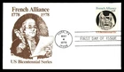 Mayfairstamps US FDC 1978 Ben Franklin French Alliance First Day Cover aaz_26753