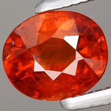 0.86ct Oval 5.9x5mm Natural Reddish Orange Spessartite Garnet Namibia, Africa🔥