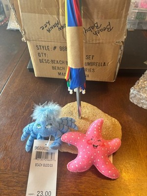 Annalee 2002 10  Beach Buddies With Umbrella Mint Condition