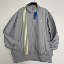 Men  s Adidas Originals Fashion Firebird Tracksuit Jacket Grey Size 2XL JD1289