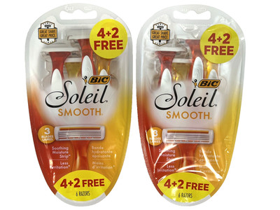 WOW! 12 Bic Soleil SMOOTH w/ Soothing Moisture Strip & FAST FREE SHIP!
