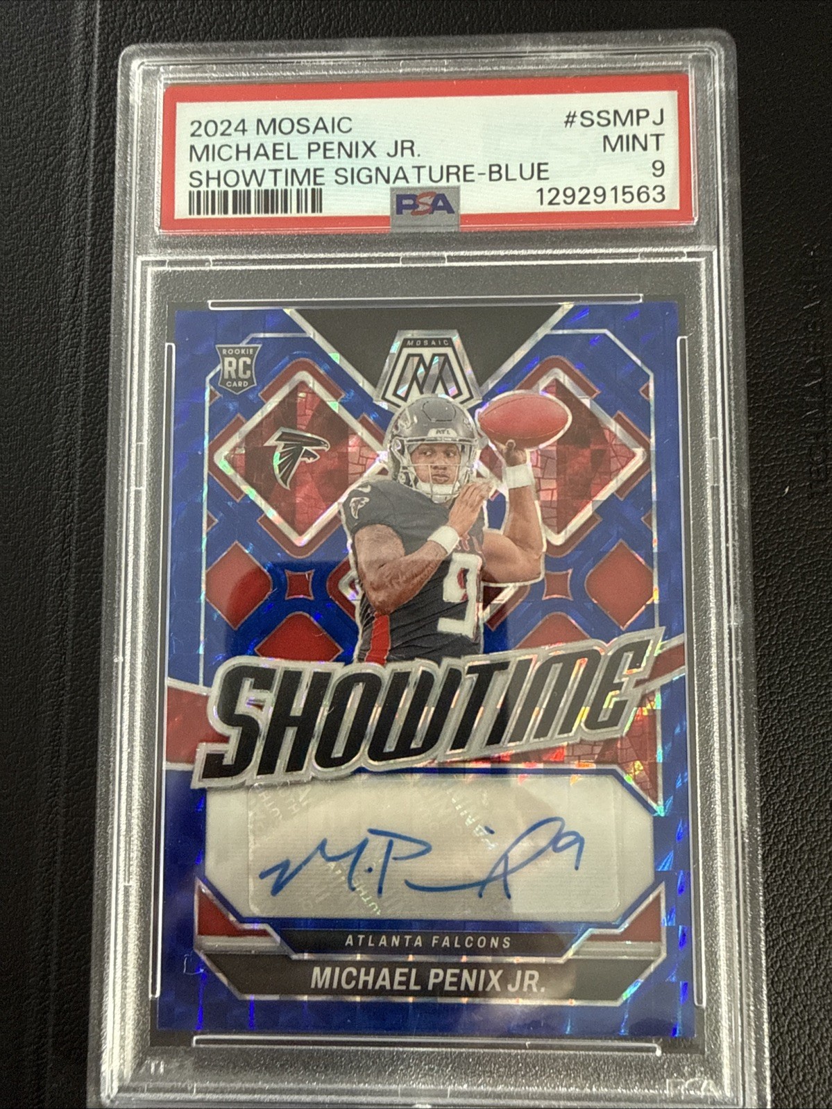 2024 Panini Mosaic - Showtime Signatures Michael Penix Jr. SS-MPJ Blue Prizm /99