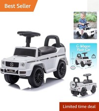 Mercedes G-Wagon Ride-On Toy Car - White Design with Safety Features