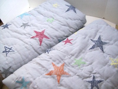 Pottery Barn Kids Gray Camden Star Cotton Twin Quilt New