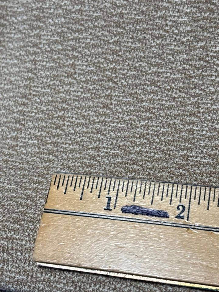 Vintage Brown & Beige Houndstooth Fabric 19x44 Inches Cotton - Image 3 of 4