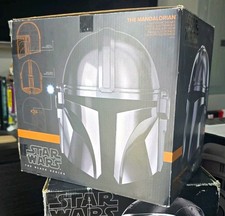 Star Wars Black Series The Mandalorian Electronic Helmet Silver New w Box